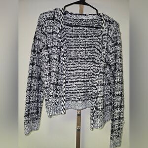 Sioni Knit Crochet Open Front Cardigan Sweater